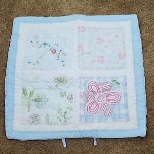 Pottery Barn Kids Quilted Pink Floral‎ paisley Standard Sham Pillowcase 24"×25"